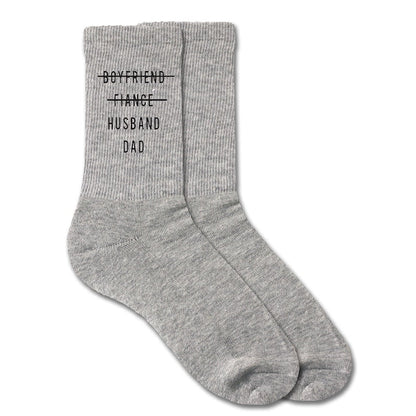 Vatertagsgeschenk, lustige Papa-Socken, Baumwollsocken – ein witziges Geschenk für Papa, Opa oder Stiefvater, Geschenke für Papa von den Kindern