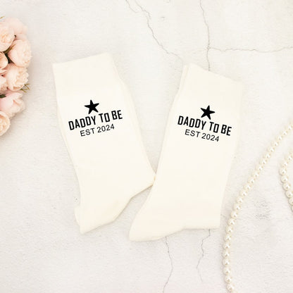 Personalisierte Vatertagssocken für Papa, werdende Väter, Stiefväter, Opas – Geschenk vom Babybauch, beste Papas aller Zeiten – Geburtstagsgeschenk für Papa