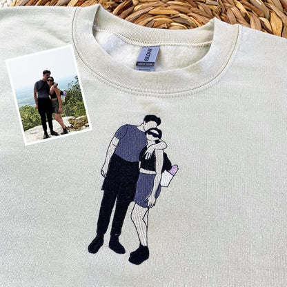 Bestickte Partner-Hoodies – Einzigartiges Geschenk mit eurem Foto als Stickerei