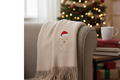 Custom Haustierschal – Bestickter Wollschal mit deinem Lieblingstier