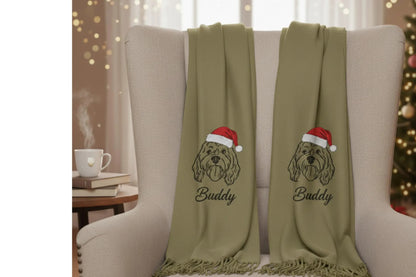 Personalisierter Stickschal mit Tiergesicht – Perfektes Geschenk für Haustierbesitzer