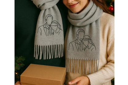 Personalisierter Schal mit Gesicht oder Namen – Wärmendes Erinnerungsstück für den Winter