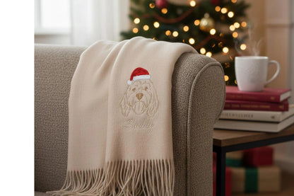 Personalisierter Stickschal mit Tiergesicht – Perfektes Geschenk für Haustierbesitzer