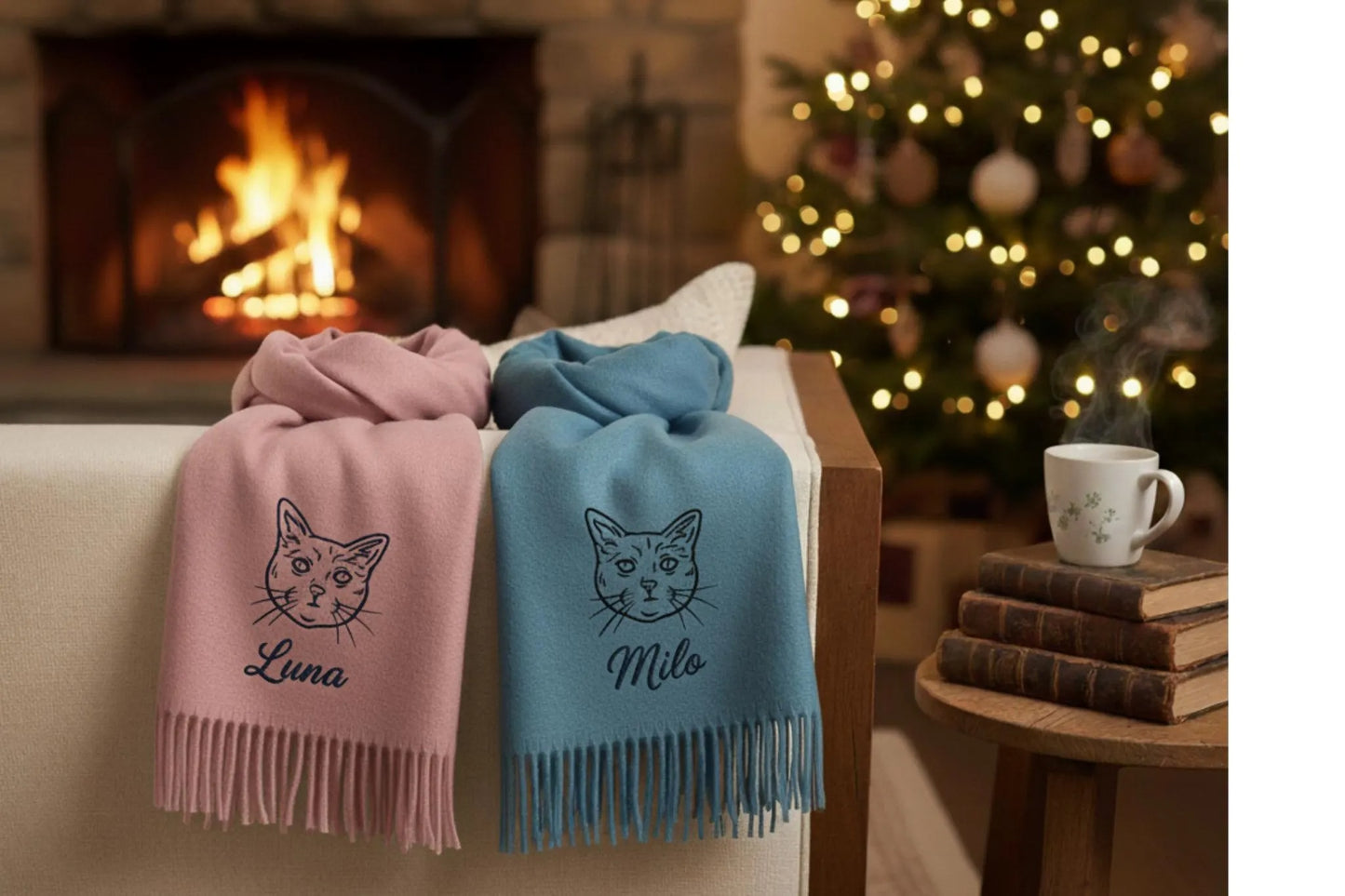 Ihr treuer Freund immer an Ihrer Seite: Ein personalisierter, bestickter Schal