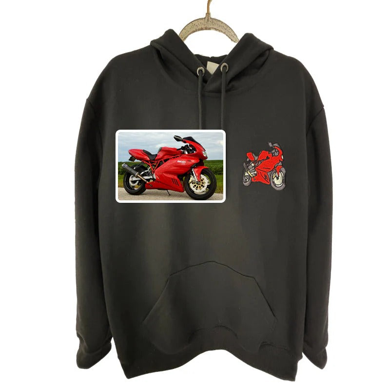 Besticktes Sweatshirt für Autofans – Individuelles Geschenk mit Ihrem Wunschmotiv