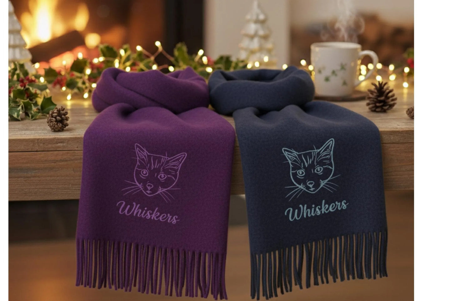 Ihr treuer Freund immer an Ihrer Seite: Ein personalisierter, bestickter Schal