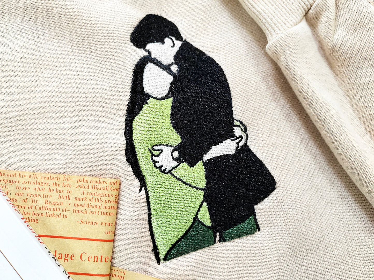 Paar-Sweatshirts mit besticktem Porträt – Individuelle Partner-Hoodies mit Foto