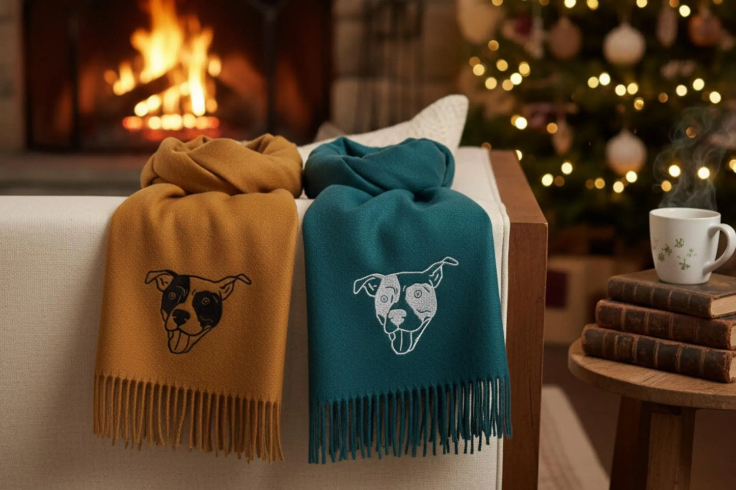 Ihr treuer Freund immer an Ihrer Seite: Ein personalisierter, bestickter Schal