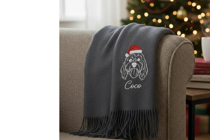 Personalisierter Stickschal mit Tiergesicht – Perfektes Geschenk für Haustierbesitzer