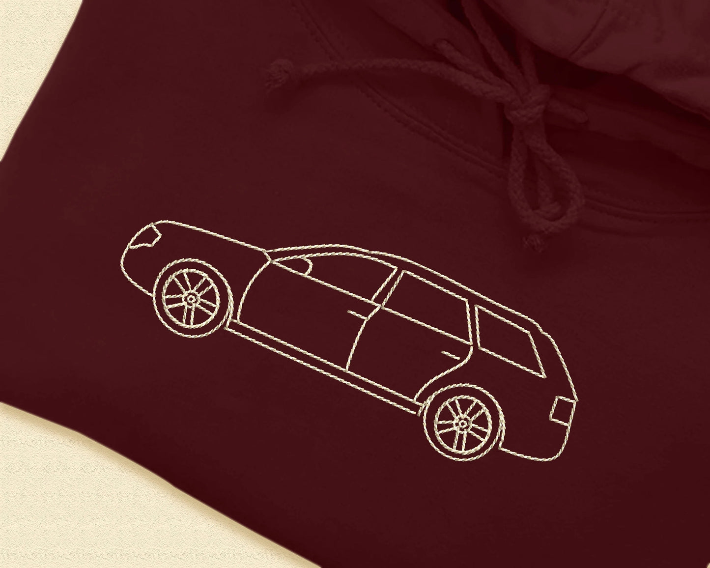 Geschenk für Autofans – Sweatshirt mit individueller Stickerei, dein Wunschdesign