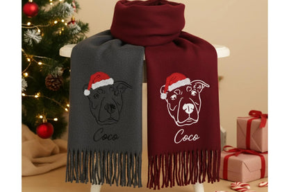 Custom Haustierschal – Bestickter Wollschal mit deinem Lieblingstier