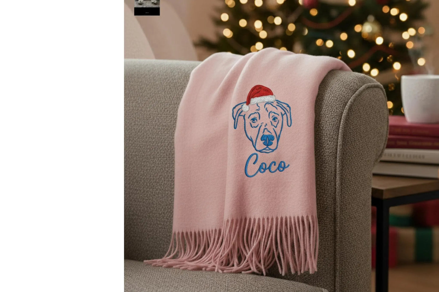 Personalisierter Stickschal mit Tiergesicht – Perfektes Geschenk für Haustierbesitzer