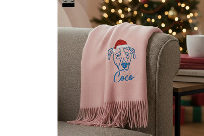 Personalisierter Stickschal mit Tiergesicht – Perfektes Geschenk für Haustierbesitzer