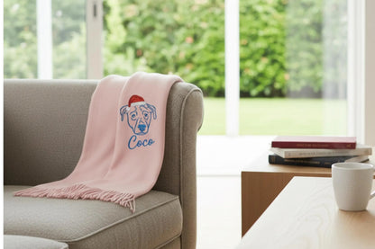 Personalisierter Stickschal mit Tiergesicht – Perfektes Geschenk für Haustierbesitzer