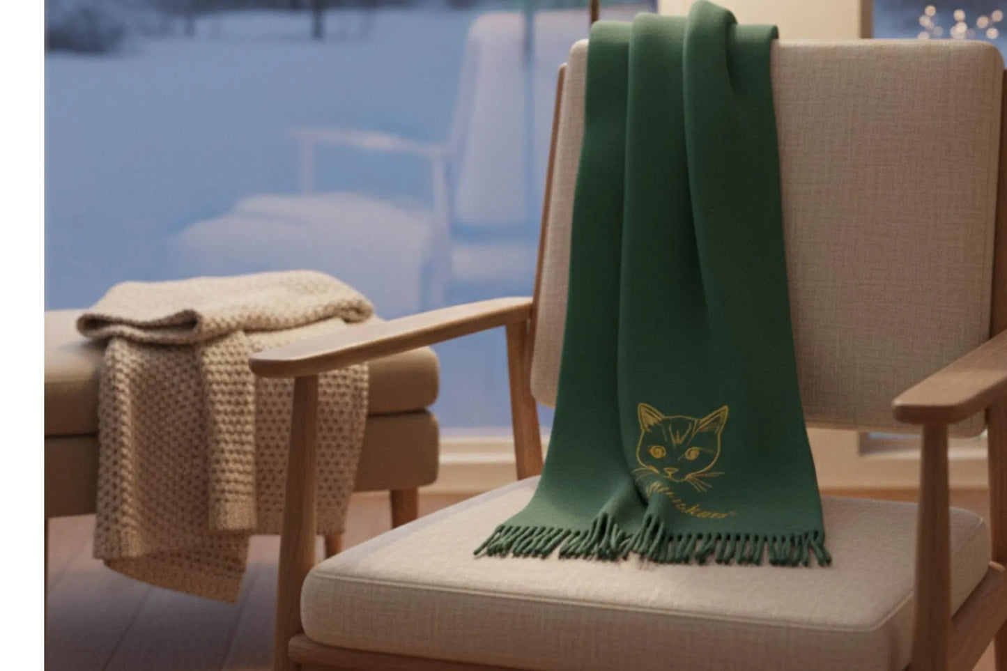 Ihr treuer Freund immer an Ihrer Seite: Ein personalisierter, bestickter Schal