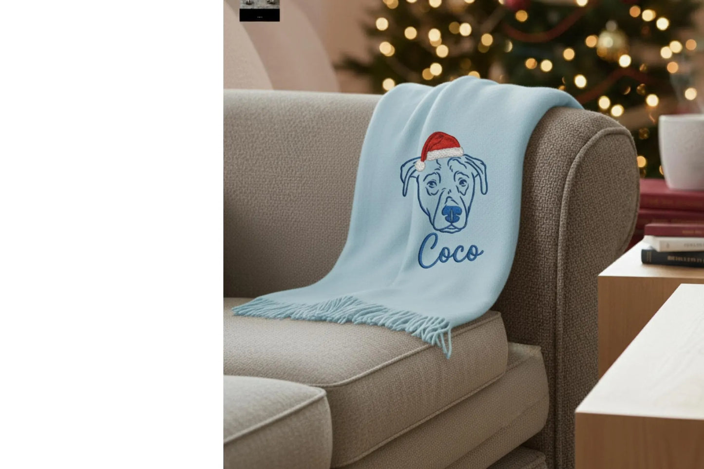 Personalisierter Stickschal mit Tiergesicht – Perfektes Geschenk für Haustierbesitzer