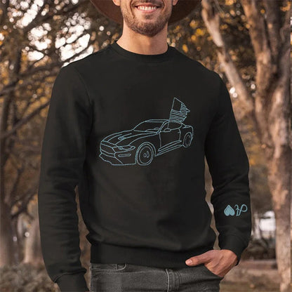 Personalisierter Autobezugener Sweatshirt – Bestickung nach Wahl, perfektes Geschenk für Fahrer