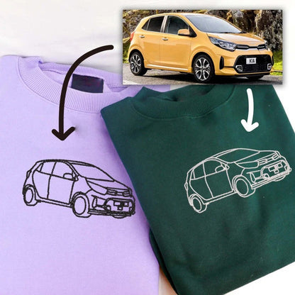 Personalisierter Autobezugener Sweatshirt – Bestickung nach Wahl, perfektes Geschenk für Fahrer
