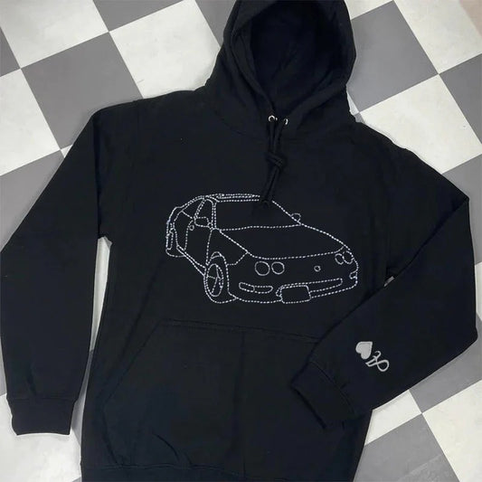 Personalisierter Autobezugener Sweatshirt – Bestickung nach Wahl, perfektes Geschenk für Fahrer