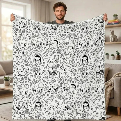 Personalisierbare DIY-Ausmaldecke mit Wunschnamen – waschbare Decke zum Bemalen, kreatives Geschenk für Kinder und Erwachsene