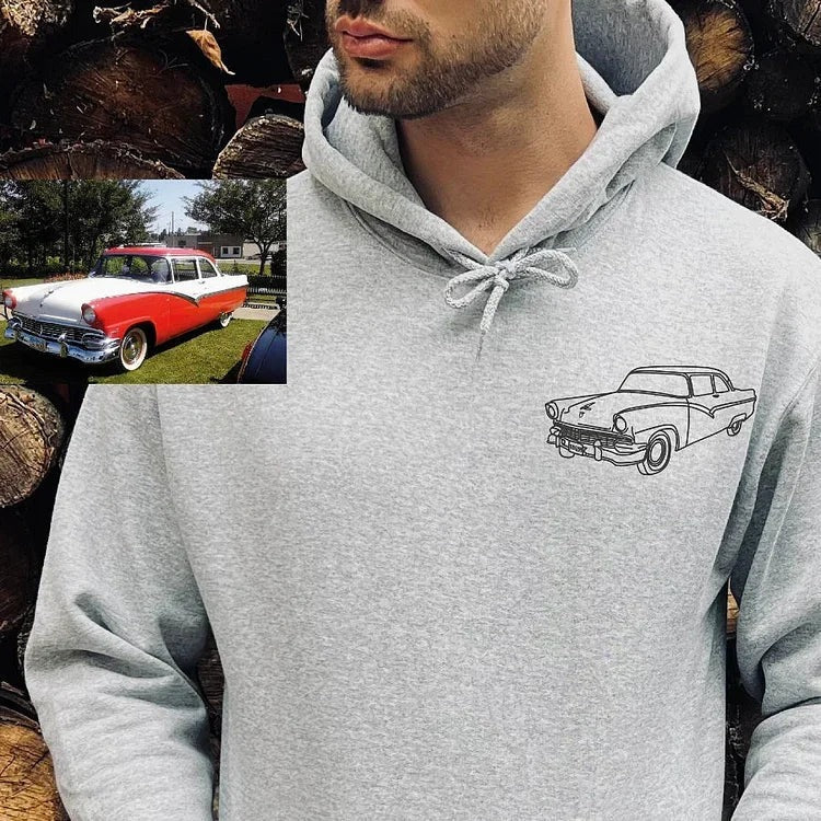 Besticktes Sweatshirt für Autofans – Individuelles Geschenk mit Ihrem Wunschmotiv