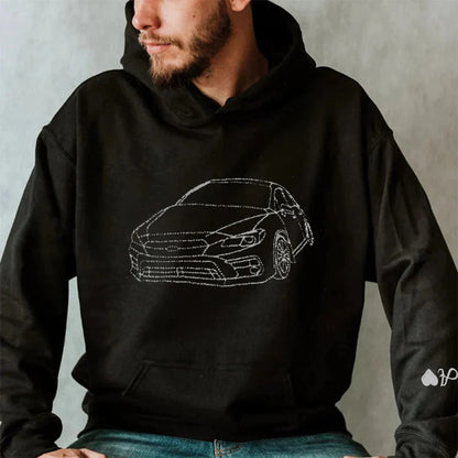 Personalisierter Autobezugener Sweatshirt – Bestickung nach Wahl, perfektes Geschenk für Fahrer