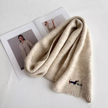 Bestickter Schal mit Haustierporträt, personalisierter Schal mit Haustiergesicht und -namen, Winterschal für Haustiere, Geschenk für Tierliebhaber, Erinnerung an das Haustier, Weihnachtsgeschenk