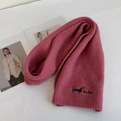 Bestickter Schal mit Haustierporträt, personalisierter Schal mit Haustiergesicht und -namen, Winterschal für Haustiere, Geschenk für Tierliebhaber, Erinnerung an das Haustier, Weihnachtsgeschenk