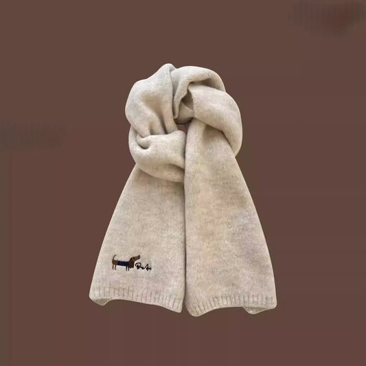 Bestickter Schal mit Haustierporträt, personalisierter Schal mit Haustiergesicht und -namen, Winterschal für Haustiere, Geschenk für Tierliebhaber, Erinnerung an das Haustier, Weihnachtsgeschenk