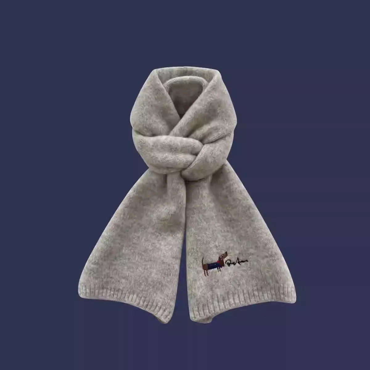 Bestickter Schal mit Haustierporträt, personalisierter Schal mit Haustiergesicht und -namen, Winterschal für Haustiere, Geschenk für Tierliebhaber, Erinnerung an das Haustier, Weihnachtsgeschenk