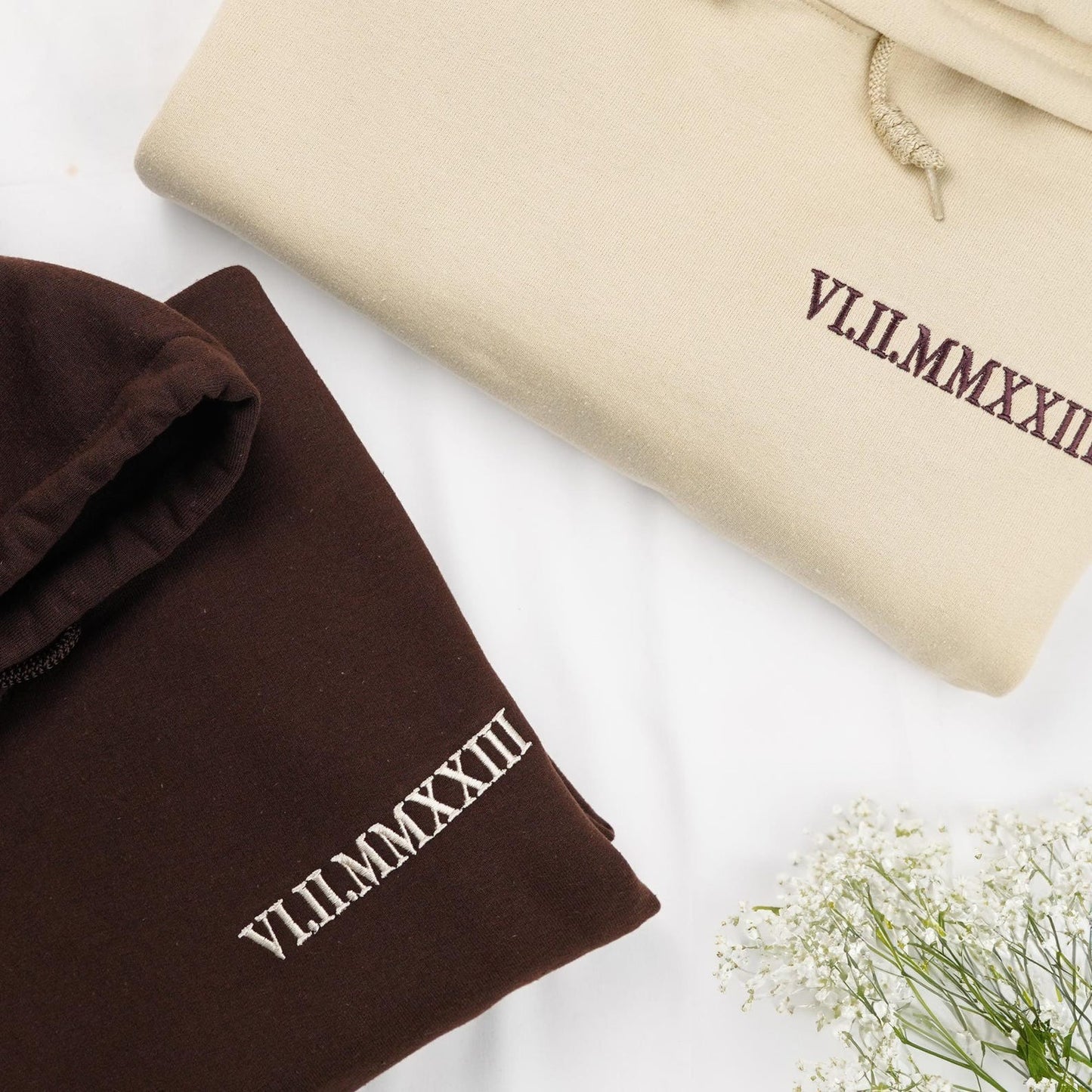 Jahrestag Geschenk für Paare – Kuschelige bestickte Pullover mit Namen oder Datum