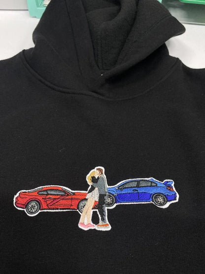 Das ideale Geschenk für Autofans: Ein besticktes Sweatshirt nach Wahl