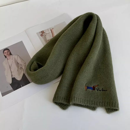 Bestickter Schal mit Haustierporträt, personalisierter Schal mit Haustiergesicht und -namen, Winterschal für Haustiere, Geschenk für Tierliebhaber, Erinnerung an das Haustier, Weihnachtsgeschenk