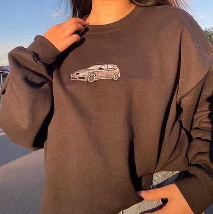 Besticktes Sweatshirt für Autofans – Individuelles Geschenk mit Ihrem Wunschmotiv