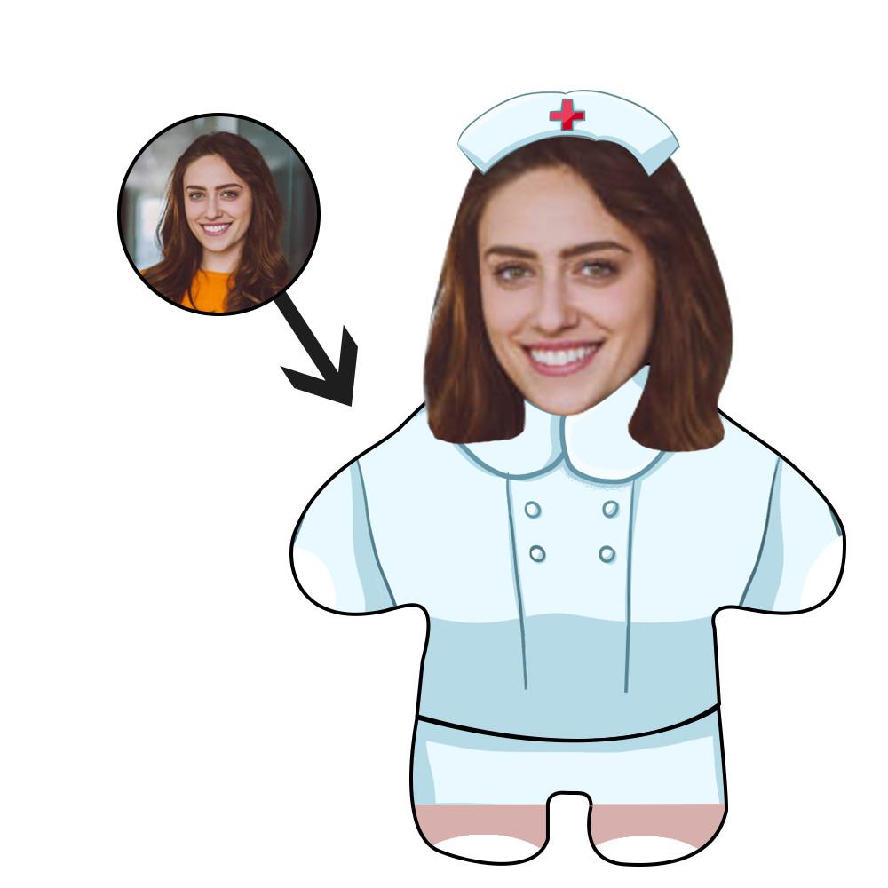 Personalisiertes Gesicht Kissen Fotokissen Geschenk für Krankenschwester