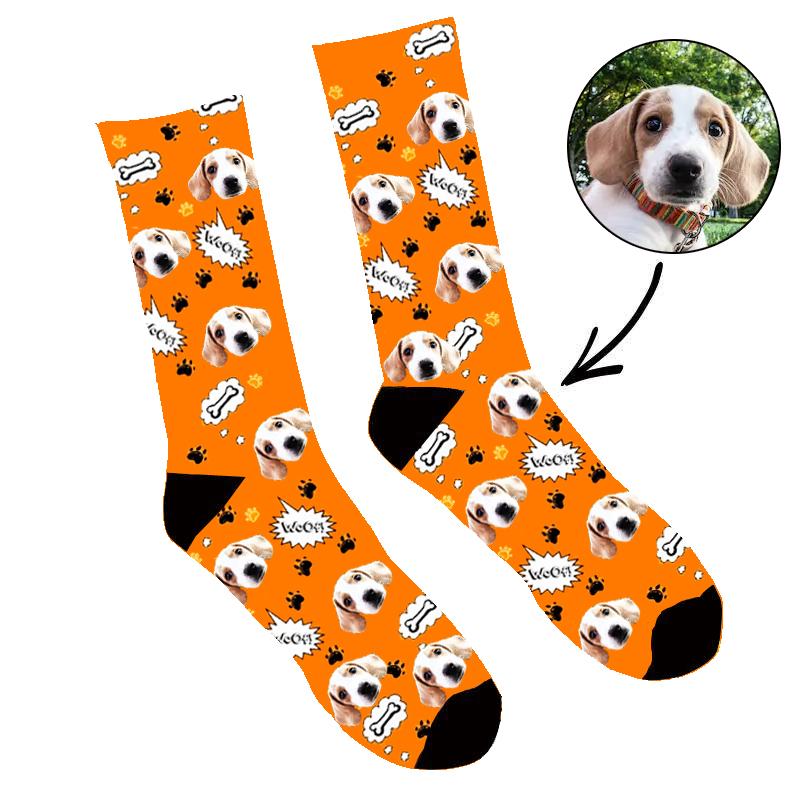 Custom Face Socks Your Dog Woof Socks - Make Custom Gifts