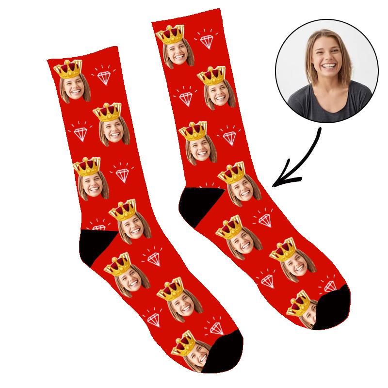 Custom Queen Face Socks - Make Custom Gifts