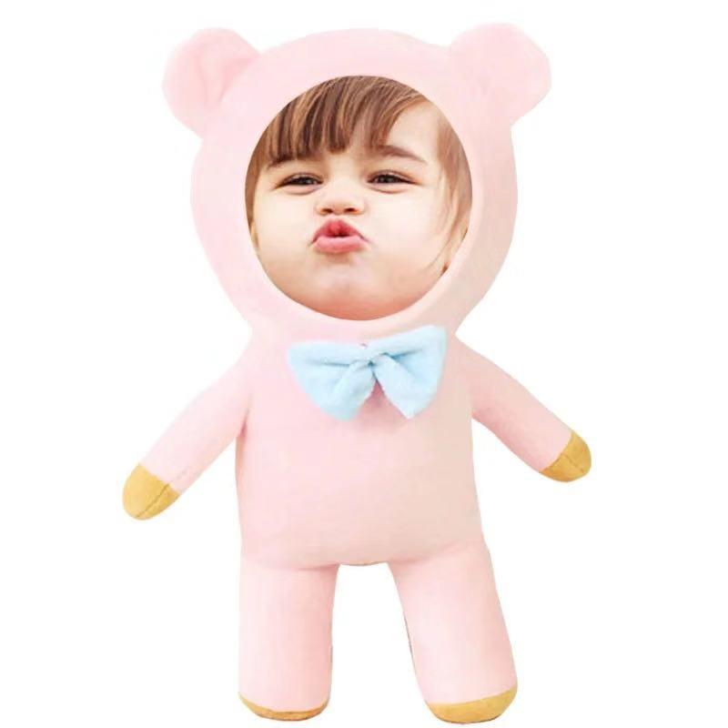 Custom Cute Baby Face Pillow Pink - Make Custom Gifts