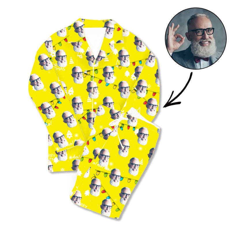 Kundenspezifische Foto-Pyjama-frohe Weihnachten des Vatertags
