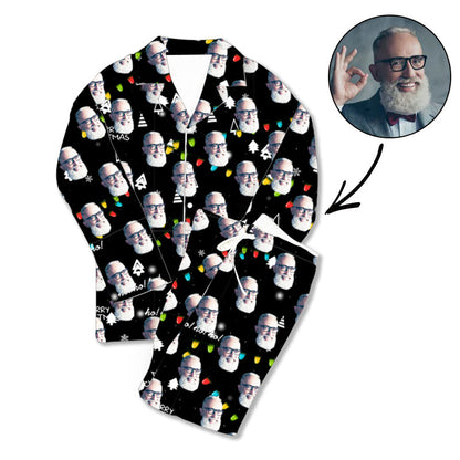 Kundenspezifische Foto-Pyjama-frohe Weihnachten des Vatertags