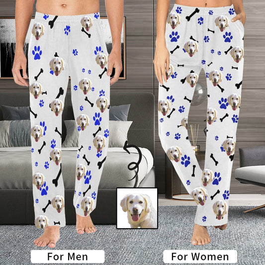 Gesichts-Pyjama-Hose, Hundegesicht auf Pyjamas, Hunde-Pyjama, personalisierte Nachtwäsche, Sonderangebot, Weihnachtsgeschenke