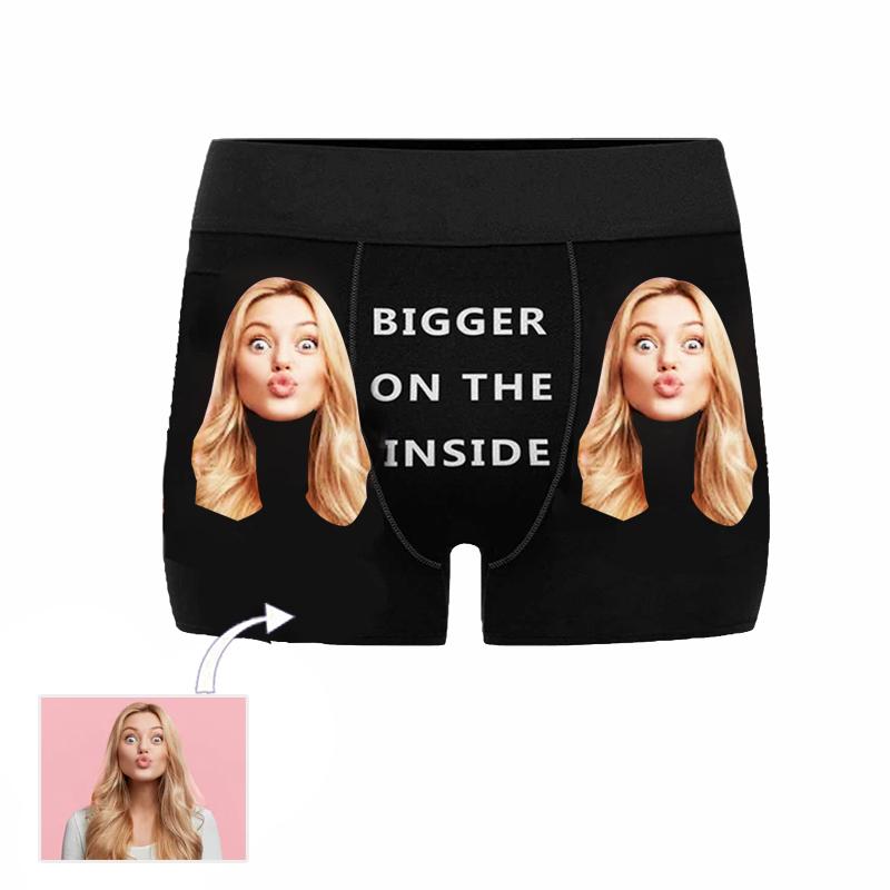 Custom Face Boxer Bigger On The Inside - Make Custom Gifts