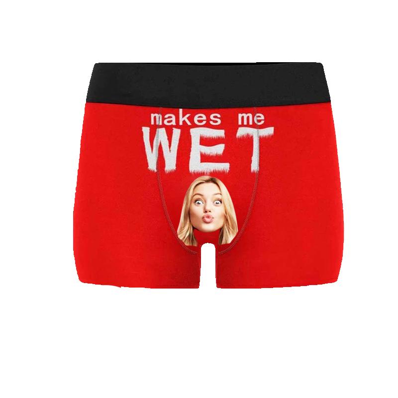 Custom Face Boxer Make Me Wet - Make Custom Gifts