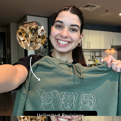 Geschenke für Haustierliebhaber, individuell besticktes Sweatshirt und Kapuzenpullover
