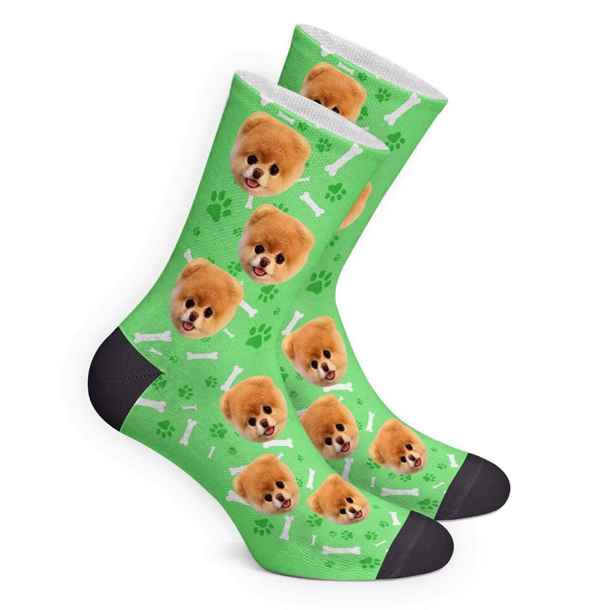 Custom Dog Footprint Photo Socks - Make Custom Gifts