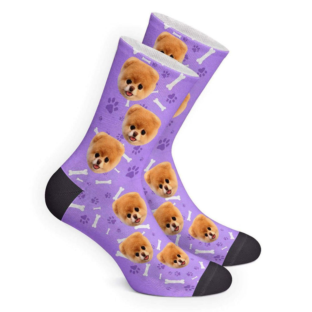 Custom Dog Footprint Photo Socks - Make Custom Gifts