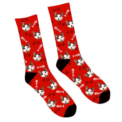 Custom Face Socks Your Cat On Socks - Make Custom Gifts