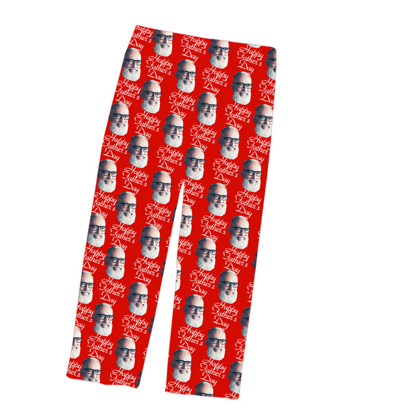 Vatertags-kundenspezifische Foto-Pyjama-Hosen Happy Fathday¡®s Day