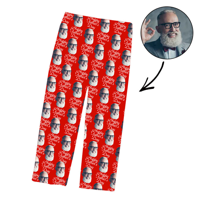 Vatertags-kundenspezifische Foto-Pyjama-Hosen Happy Fathday¡®s Day