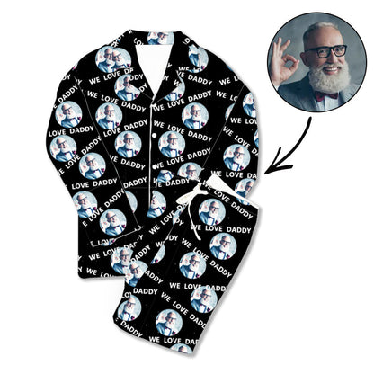 Vatertags-kundenspezifischer Foto-Pyjama We Love Daddy